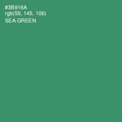 #3B916A - Sea Green Color Image