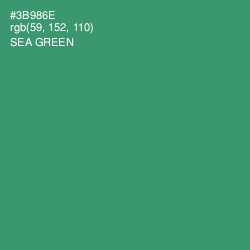 #3B986E - Sea Green Color Image