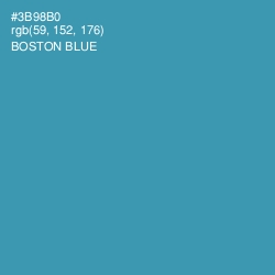 #3B98B0 - Boston Blue Color Image