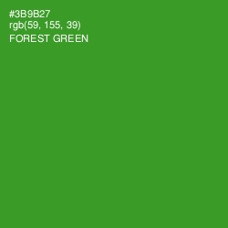 #3B9B27 - Forest Green Color Image