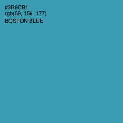 #3B9CB1 - Boston Blue Color Image