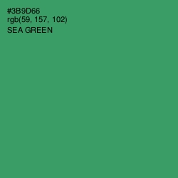 #3B9D66 - Sea Green Color Image