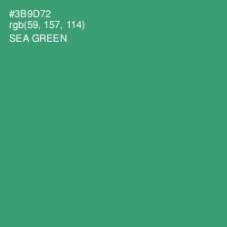 #3B9D72 - Sea Green Color Image