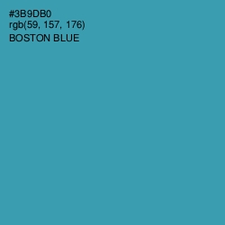 #3B9DB0 - Boston Blue Color Image