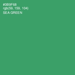 #3B9F68 - Sea Green Color Image