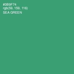 #3B9F74 - Sea Green Color Image