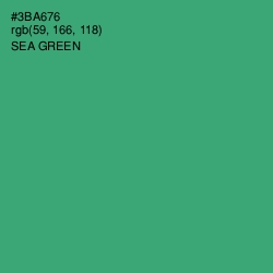 #3BA676 - Sea Green Color Image