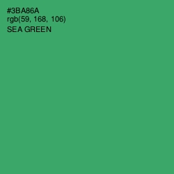 #3BA86A - Sea Green Color Image