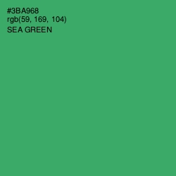 #3BA968 - Sea Green Color Image