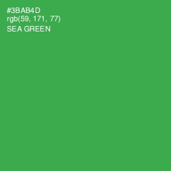 #3BAB4D - Sea Green Color Image