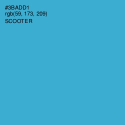 #3BADD1 - Scooter Color Image