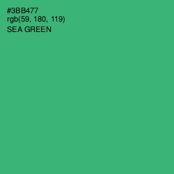 #3BB477 - Sea Green Color Image