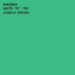 #3BBB88 - Jungle Green Color Image