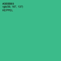 #3BBB89 - Keppel Color Image