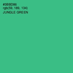 #3BBD86 - Jungle Green Color Image