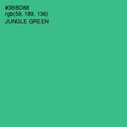 #3BBD88 - Jungle Green Color Image