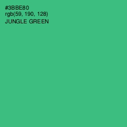 #3BBE80 - Jungle Green Color Image