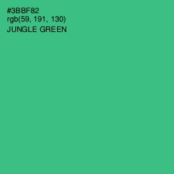 #3BBF82 - Jungle Green Color Image