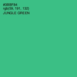 #3BBF84 - Jungle Green Color Image