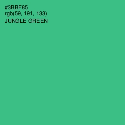 #3BBF85 - Jungle Green Color Image