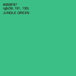 #3BBF87 - Jungle Green Color Image