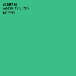 #3BBF89 - Keppel Color Image