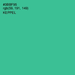 #3BBF95 - Keppel Color Image