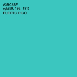 #3BC6BF - Puerto Rico Color Image