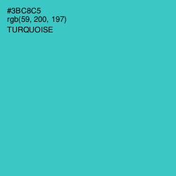 #3BC8C5 - Turquoise Color Image