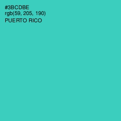 #3BCDBE - Puerto Rico Color Image