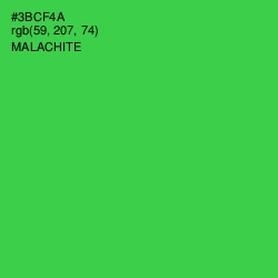 #3BCF4A - Malachite Color Image