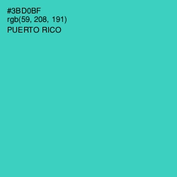 #3BD0BF - Puerto Rico Color Image