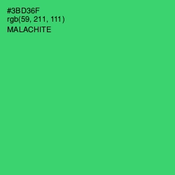 #3BD36F - Malachite Color Image