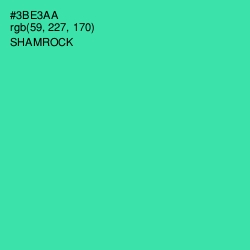 #3BE3AA - Shamrock Color Image