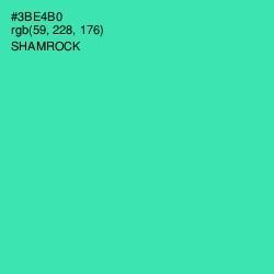 #3BE4B0 - Shamrock Color Image