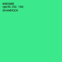 #3BE88B - Shamrock Color Image