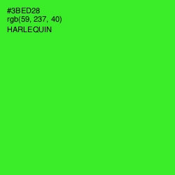 #3BED28 - Harlequin Color Image