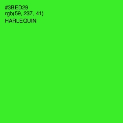 #3BED29 - Harlequin Color Image