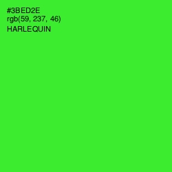 #3BED2E - Harlequin Color Image