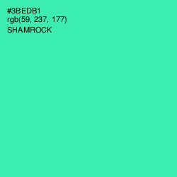 #3BEDB1 - Shamrock Color Image