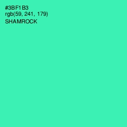 #3BF1B3 - Shamrock Color Image