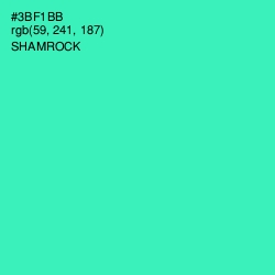 #3BF1BB - Shamrock Color Image