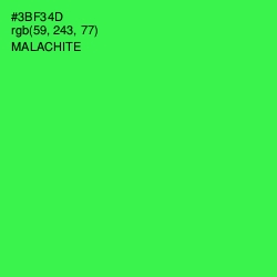 #3BF34D - Malachite Color Image