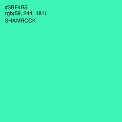 #3BF4B5 - Shamrock Color Image