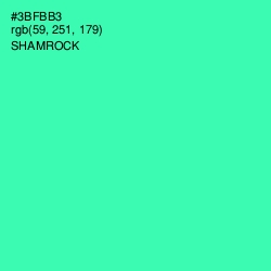 #3BFBB3 - Shamrock Color Image
