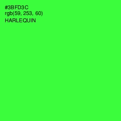 #3BFD3C - Harlequin Color Image