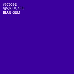 #3C009E - Blue Gem Color Image