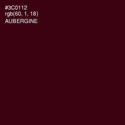 #3C0112 - Aubergine Color Image