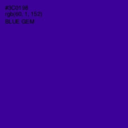 #3C0198 - Blue Gem Color Image