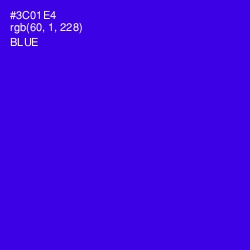 #3C01E4 - Blue Color Image